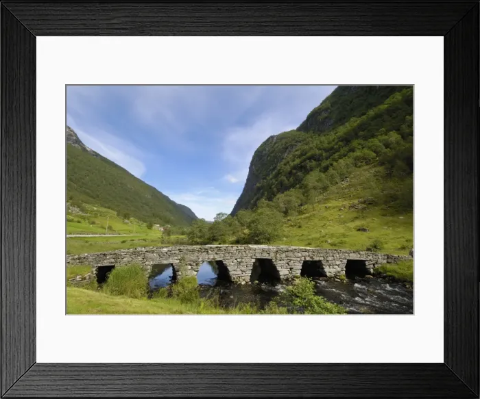 Framed Print : Old bridge, Ytredalen, Sogn og Fjordane, Norway, Scandinavia, Europe Framed Print : Old bridge, Ytredalen, Sogn og Fjordane, Norway, Scandinavia, Europe