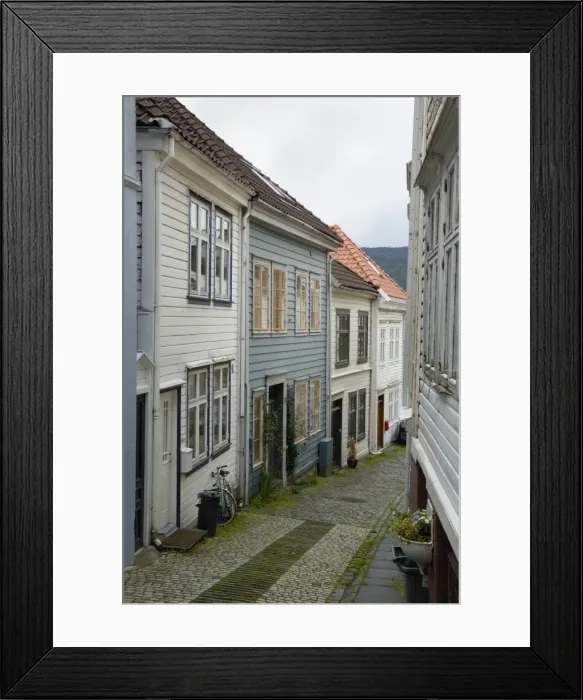 Framed Print : Wooden buildings, Knosesmauet, Bergen, Hordaland, Norway, Scandinavia, Europe Framed Print : Wooden buildings, Knosesmauet, Bergen, Hordaland, Norway, Scandinavia, Europe