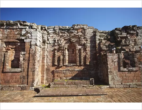 Ruins of Jesuit mission at Trinidad (La Santisima Trinidad de Parana), UNESCO World Heritage Site, Parana Plateau, Paraguay, South America