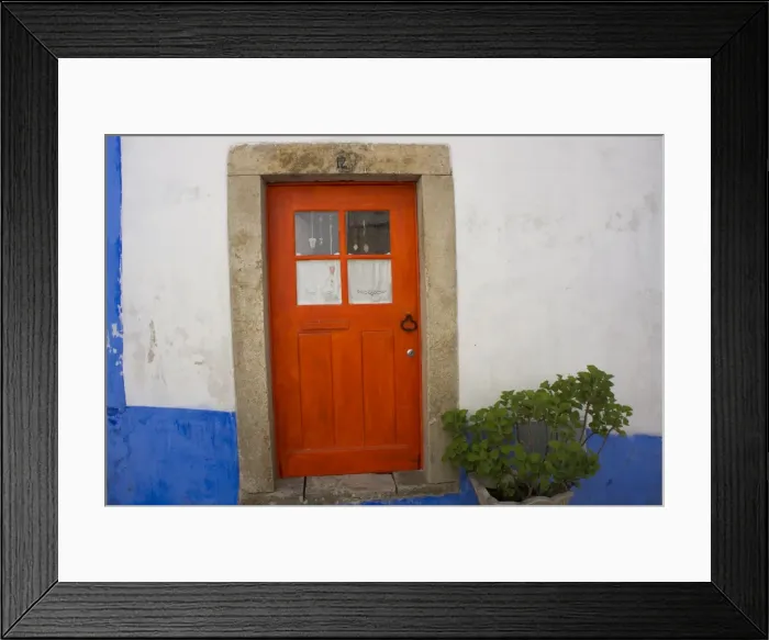 Framed Print : Door in the walled medieval town, declared national monument, Obidos, Estremadura, Portugal, Europe Framed Print : Door in the walled medieval town, declared national monument, Obidos, Estremadura, Portugal, Europe
