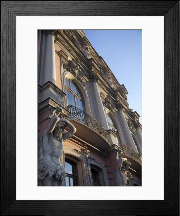 Framed Print : Statues on the facade of the Beloselskiy Palace on Nevskiy Prospekt, St. Petersburg, Russia, Europe Framed Print : Statues on the facade of the Beloselskiy Palace on Nevskiy Prospekt, St. Petersburg, Russia, Europe