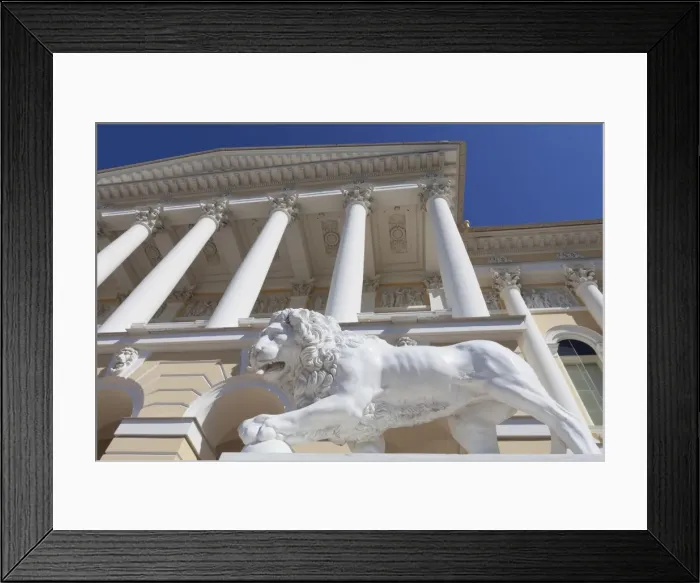Framed Print : Lion statue outside the Russian Museum, St. Petersburg, Russia, Europe Framed Print : Lion statue outside the Russian Museum, St. Petersburg, Russia, Europe