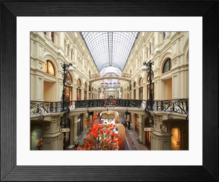 Framed Print : Interior of the GUM Shopping Centre on Red Square, Moscow, Russia, Europe Framed Print : Interior of the GUM Shopping Centre on Red Square, Moscow, Russia, Europe