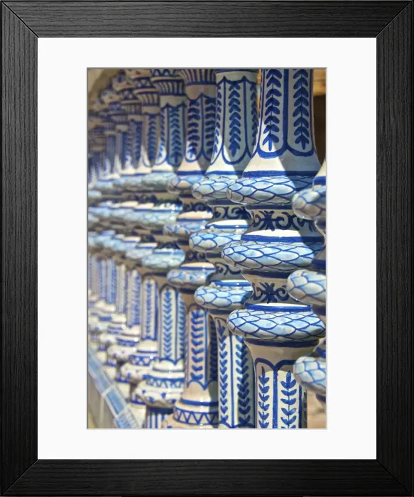 Framed Print : Ceramic decor columns, Plaza de Espana, Seville, Andalusia, Spain, Europe Framed Print : Ceramic decor columns, Plaza de Espana, Seville, Andalusia, Spain, Europe