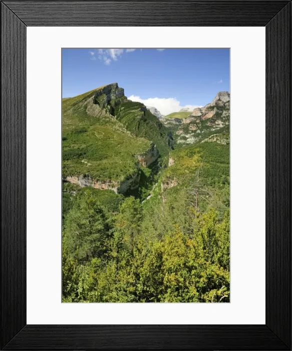 Framed Print : Anisclo Canyon and eroded karst limestone Mondoto peak, Ordesa and Monte Perdido National Park, Huesca, Aragon, Spain, Europe Framed Print : Anisclo Canyon and eroded karst limestone Mondoto peak, Ordesa and Monte Perdido National Park, Huesca, Aragon, Spain, Europe