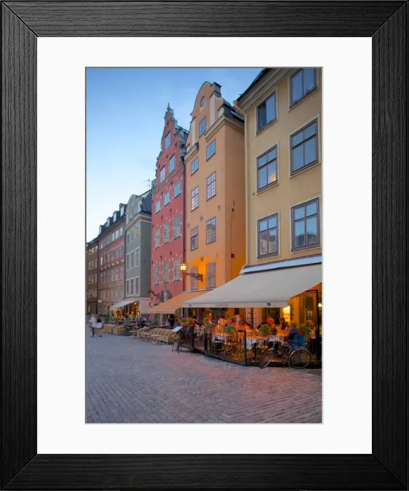 Framed Print : Stortorget Square cafes at dusk, Gamla Stan, Stockholm, Sweden, Scandinavia, Europe Framed Print : Stortorget Square cafes at dusk, Gamla Stan, Stockholm, Sweden, Scandinavia, Europe