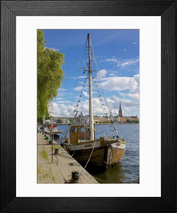 Framed Print : City skyline and sailing ship from Norr Malarstrand, Kungsholmen, Stockholm, Sweden, Scandinavia, Europe Framed Print : City skyline and sailing ship from Norr Malarstrand, Kungsholmen, Stockholm, Sweden, Scandinavia, Europe