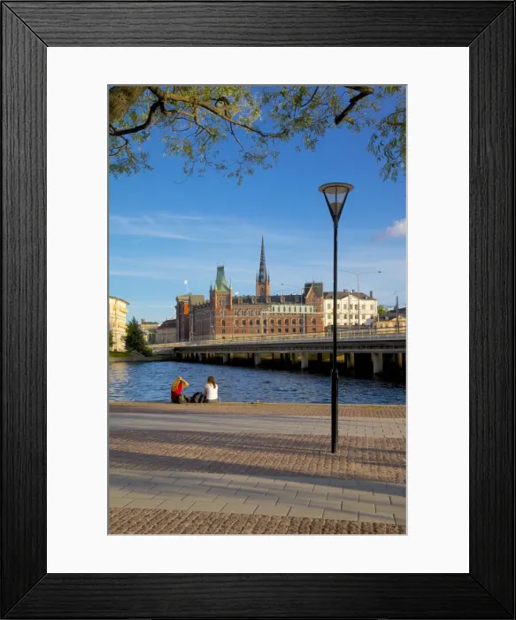 Framed Print : City skyline, Riddarholmen, Stockholm, Sweden, Scandinavia, Europe