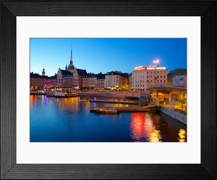 Framed Print : Gamla Stan at dusk, Riddarholmen, Stockholm, Sweden, Scandinavia, Europe Framed Print : Gamla Stan at dusk, Riddarholmen, Stockholm, Sweden, Scandinavia, Europe