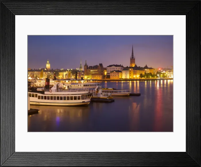 Framed Print : City skyline from City Hall at dusk, Kungsholmen, Stockholm, Sweden, Scandinavia, Europe Framed Print : City skyline from City Hall at dusk, Kungsholmen, Stockholm, Sweden, Scandinavia, Europe