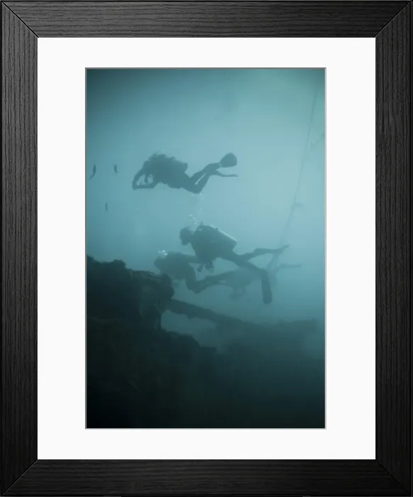 Framed Print : Scuba divers wreck diving, Southern Thailand, Andaman Sea, Indian Ocean, Southeast Asia, Asia Framed Print : Scuba divers wreck diving, Southern Thailand, Andaman Sea, Indian Ocean, Southeast Asia, Asia