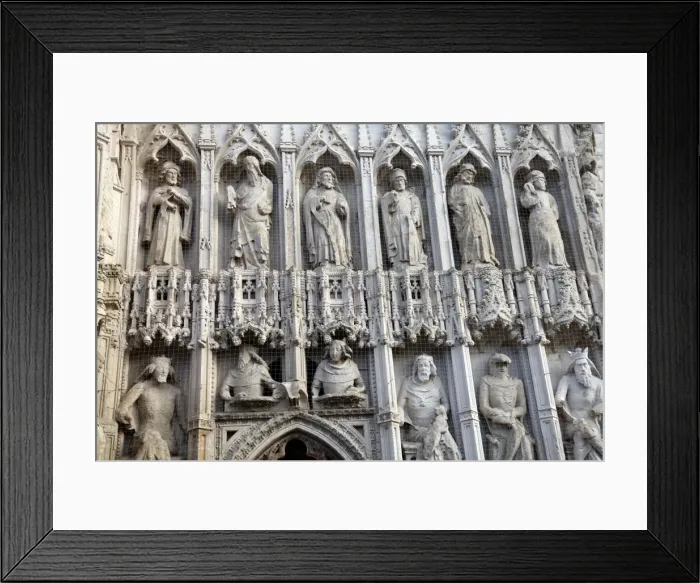 Framed Print : Figures over the west door of Exeter Cathedral, Exeter, Devon, England, United Kingdom, Europe Framed Print : Figures over the west door of Exeter Cathedral, Exeter, Devon, England, United Kingdom, Europe
