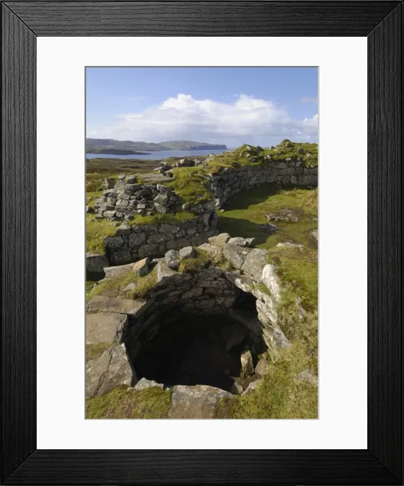 Framed Print : Ancient Iron Age Broch of Dun Beag, Struan, Isle of Skye, Inner Hebrides, Scotland, United Kingdom, Europe Framed Print : Ancient Iron Age Broch of Dun Beag, Struan, Isle of Skye, Inner Hebrides, Scotland, United Kingdom, Europe