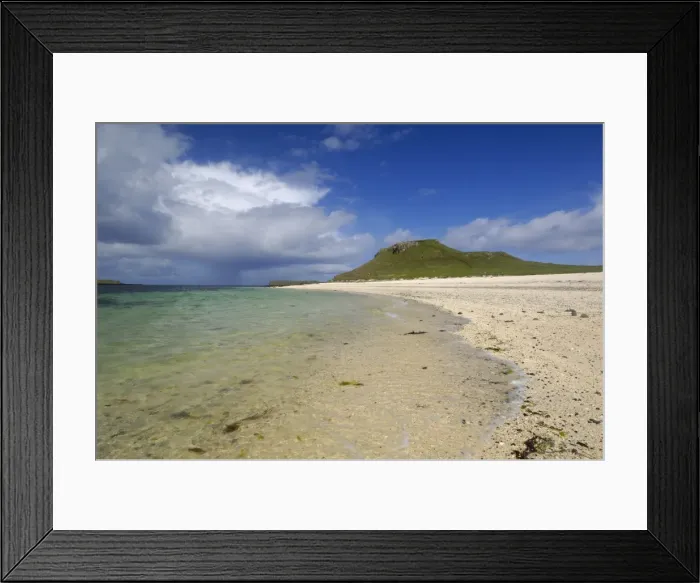 Framed Print : Coral Beach at An Dorneil, Loch Dunvegan, Isle of Skye, Inner Hebrides, Scotland, United Kingdom, Europe