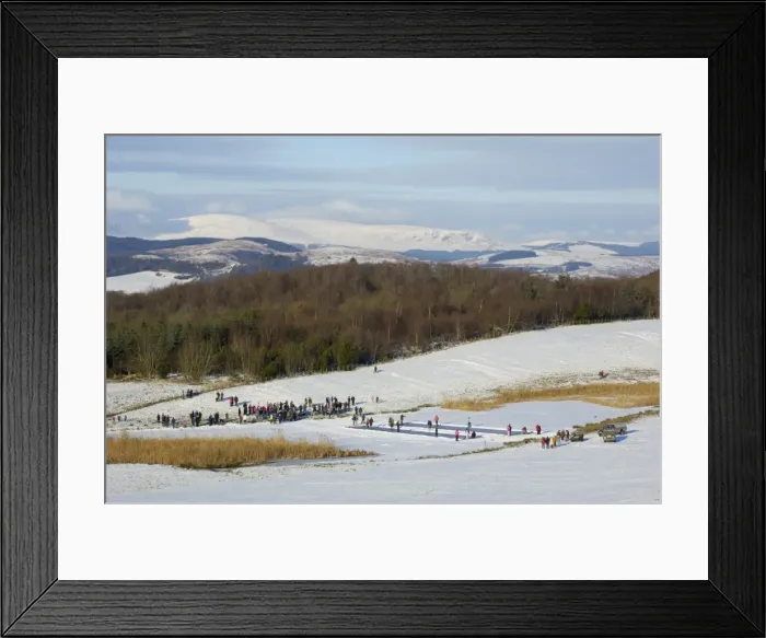 Framed Print : Curling on frozen Bush Loch, Gatehouse of Fleet, Dumfries and Galloway, Scotland, United Kingdom, Europe Framed Print : Curling on frozen Bush Loch, Gatehouse of Fleet, Dumfries and Galloway, Scotland, United Kingdom, Europe