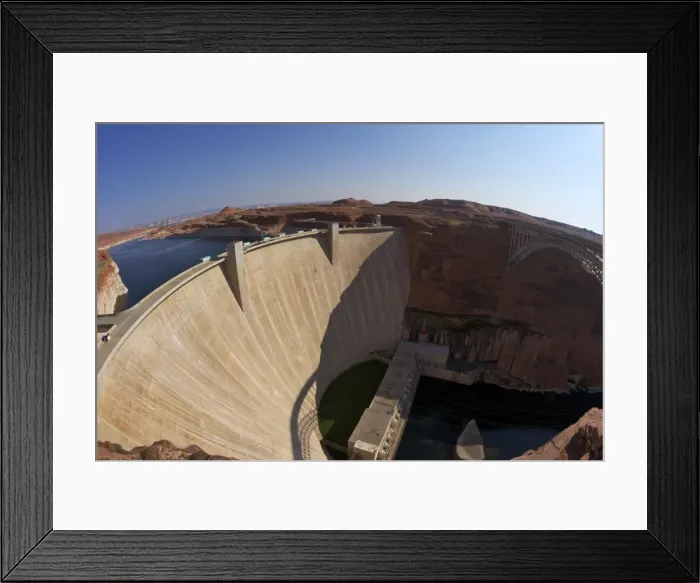 Framed Print : Glen Canyon Dam across the Colorado River, Arizona, United States of America, North America Framed Print : Glen Canyon Dam across the Colorado River, Arizona, United States of America, North America
