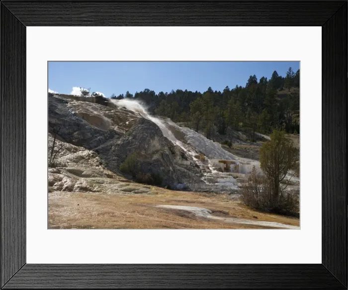 Framed Print : Devils Thumb and Palette Spring, Mammoth Hot Springs, Yellowstone National Park, UNESCO World Heritage Site, Wyoming, United States of America, North America