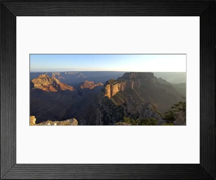 Framed Print : Panoramic photo of view in late evening from Cape Royal, North Rim, Grand Canyon National Park, UNESCO World Heritage Site, Arizona, United States of America, North America Framed Print : Panoramic photo of view in late evening from Cape Royal, North Rim, Grand Canyon National Park, UNESCO World Heritage Site, Arizona, United States of America, North America