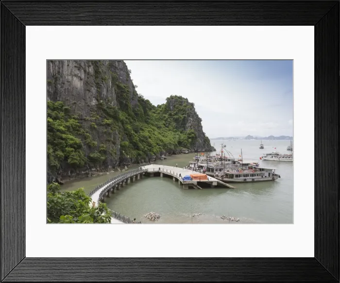 Framed Print : A boat docking station at one of the many isalnds in Ha Long Bay, UNESCO World Heritage Site, Vietnam, Indochina, Southeast Asia, Asia Framed Print : A boat docking station at one of the many isalnds in Ha Long Bay, UNESCO World Heritage Site, Vietnam, Indochina, Southeast Asia, Asia