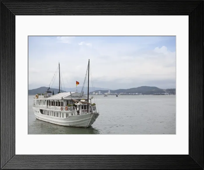 Framed Print : A passenger boat in Ha Long Bay, UNESCO World Heritage Site, Vietnam, Indochina, Southeast Asia, Asia Framed Print : A passenger boat in Ha Long Bay, UNESCO World Heritage Site, Vietnam, Indochina, Southeast Asia, Asia