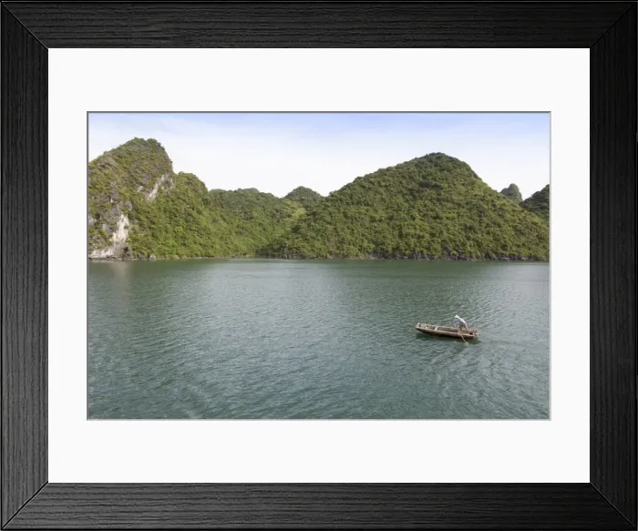 Framed Print : A man in a fishing boat, Ha Long Bay, UNESCO World Heritage Site, Vietnam, Indochina, Southeast Asia, Asia Framed Print : A man in a fishing boat, Ha Long Bay, UNESCO World Heritage Site, Vietnam, Indochina, Southeast Asia, Asia