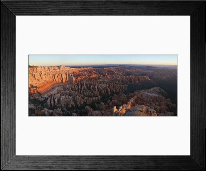 Framed Print : Panoramic photo of sunrise from Bryce Point, Bryce Canyon National Park, Utah, United States of America, North America