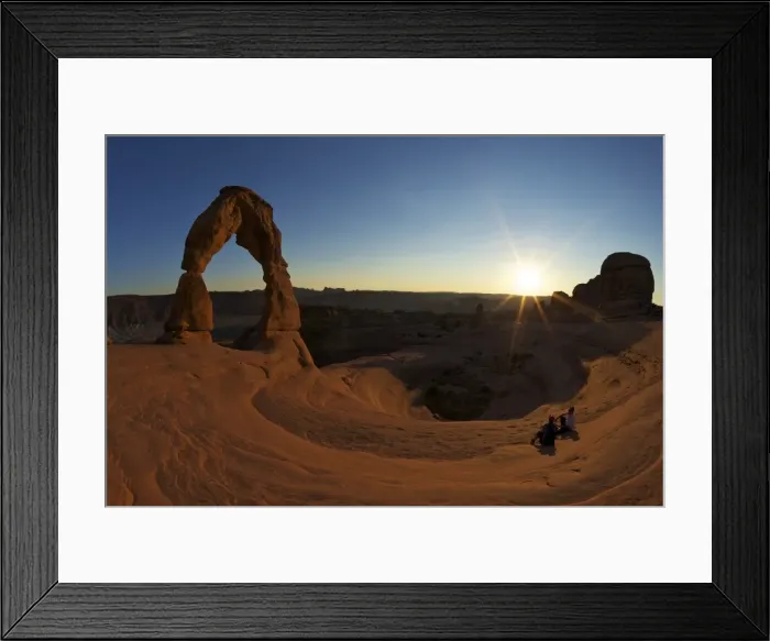 Framed Print : Two men sitting, Delicate Arch, Arches National Park, Moab, Utah, United States of America, North America Framed Print : Two men sitting, Delicate Arch, Arches National Park, Moab, Utah, United States of America, North America