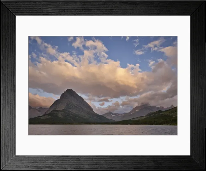 Framed Print : Mount Grinnell and Swiftcurrent Lake at dawn, Glacier National Park, Montana, United States of America, North America Framed Print : Mount Grinnell and Swiftcurrent Lake at dawn, Glacier National Park, Montana, United States of America, North America