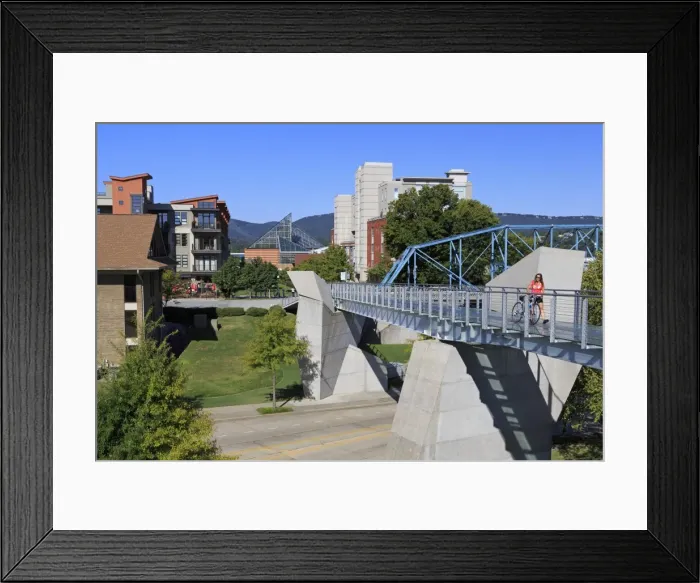 Framed Print : Holmberg Pedestrian Bridge, Bluff View Arts District, Chattanooga, Tennessee, United States of America, North America Framed Print : Holmberg Pedestrian Bridge, Bluff View Arts District, Chattanooga, Tennessee, United States of America, North America