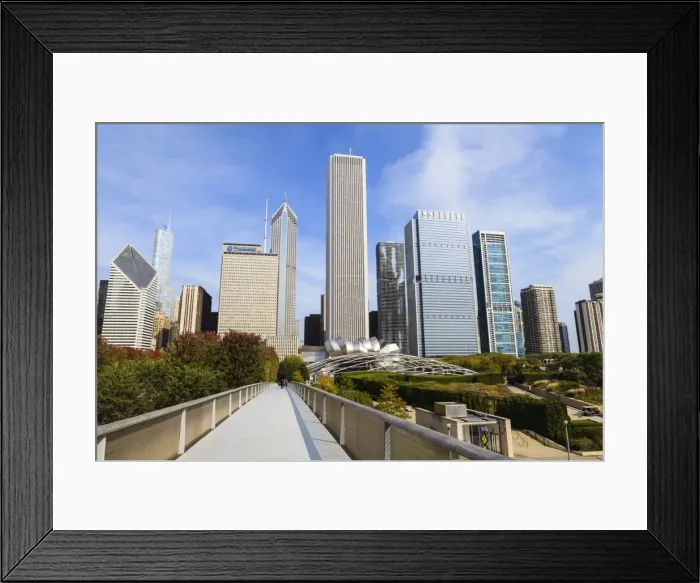 Framed Print : Skyscrapers including the Aon Center viewed from Millennium Park, Chicago, Illinois, United States of America, North America Framed Print : Skyscrapers including the Aon Center viewed from Millennium Park, Chicago, Illinois, United States of America, North America