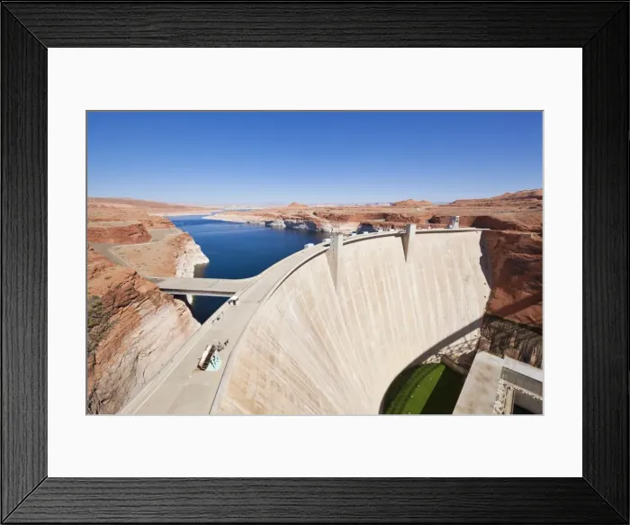 Framed Print : Glen Canyon Dam, Lake Powell, Page, Arizona, United States of America, North America Framed Print : Glen Canyon Dam, Lake Powell, Page, Arizona, United States of America, North America