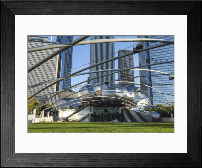 Framed Print : Jay Pritzker Pavilion designed by Frank Gehry, Millennium Park, Chicago, Illinois, United States of America, North America Framed Print : Jay Pritzker Pavilion designed by Frank Gehry, Millennium Park, Chicago, Illinois, United States of America, North America