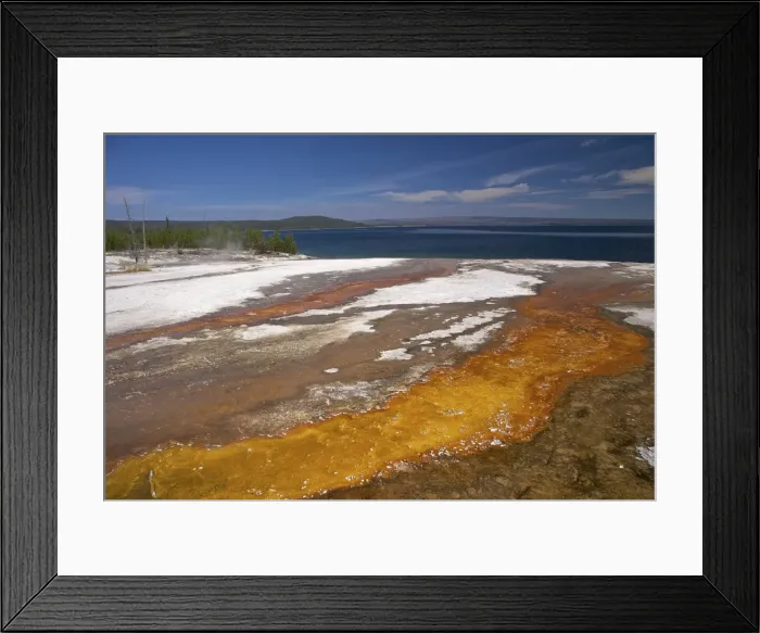 Framed Print : Run off area near Black Pool Spring, West Thumb Geyser Basin, Yellowstone National Park, UNESCO World Heritage Site, Wyoming, United States of America, North America Framed Print : Run off area near Black Pool Spring, West Thumb Geyser Basin, Yellowstone National Park, UNESCO World Heritage Site, Wyoming, United States of America, North America