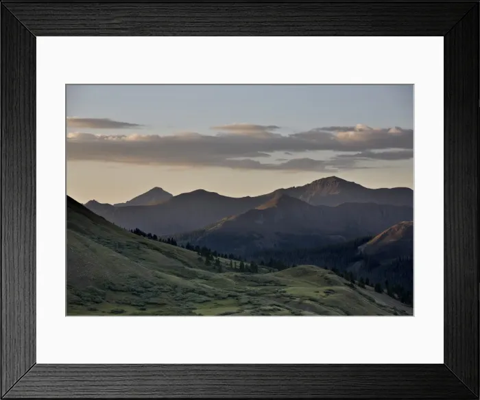 Framed Print : Dawn near Stony Pass, Rio Grande National Forest; Colorado, United States of America, North America Framed Print : Dawn near Stony Pass, Rio Grande National Forest; Colorado, United States of America, North America