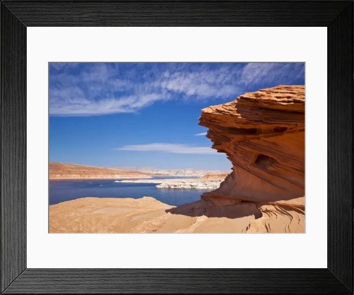 Framed Print : Red Rock formations, Lake Powell, Page, Arizona, United States of America, North America