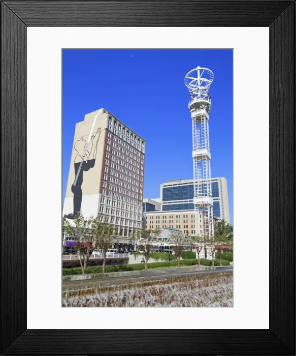 Framed Print : Fountain in Underground Atlanta, Atlanta, Georgia, United States of America, North America