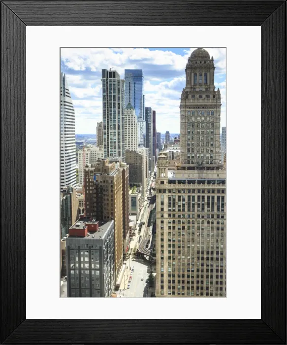Framed Print : High angle view of South Wabash Avenue, The Loop, Chicago, Illinois, United States of America, North America Framed Print : High angle view of South Wabash Avenue, The Loop, Chicago, Illinois, United States of America, North America