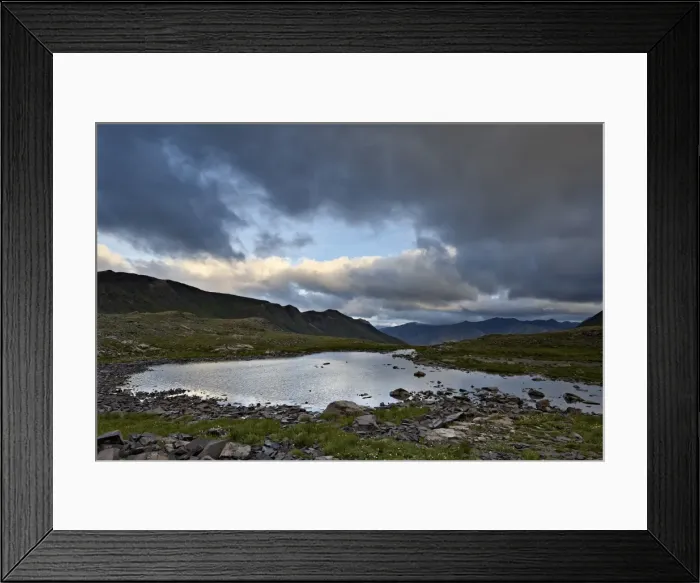 Framed Print : Cloudy sky above an Alpine tarn, San Juan National Forest, Colorado, United States of America, North America Framed Print : Cloudy sky above an Alpine tarn, San Juan National Forest, Colorado, United States of America, North America