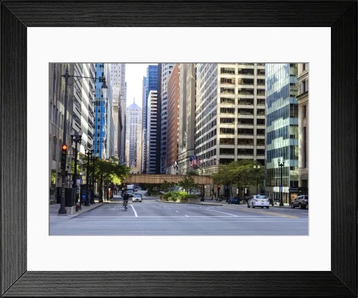 Framed Print : Downtown street scene, North Clark Street, The Loop, Chicago, Illinois, United States of America, North America Framed Print : Downtown street scene, North Clark Street, The Loop, Chicago, Illinois, United States of America, North America