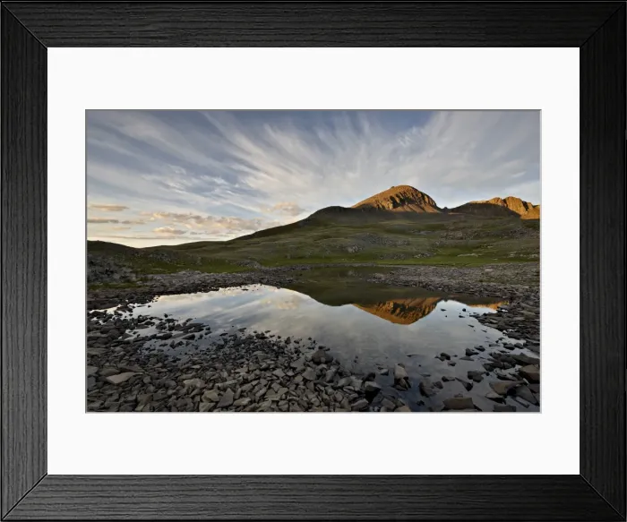 Framed Print : Clouds at dawn reflected in an Alpine tarn, San Juan National Forest, Colorado, United States of America, North America Framed Print : Clouds at dawn reflected in an Alpine tarn, San Juan National Forest, Colorado, United States of America, North America