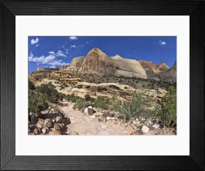 Framed Print : Hickman Bridge Trail, Navajo Dome, Capitol Reef National Park, Utah, United States of America, North America Framed Print : Hickman Bridge Trail, Navajo Dome, Capitol Reef National Park, Utah, United States of America, North America