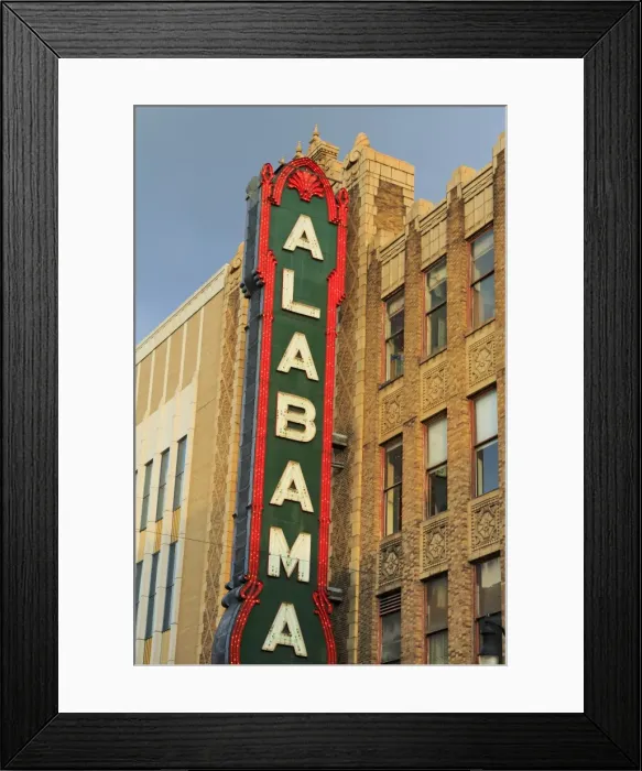 Framed Print : Alabama Theatre on 3rd Street, Birmingham, Alabama, United States of America, North America Framed Print : Alabama Theatre on 3rd Street, Birmingham, Alabama, United States of America, North America