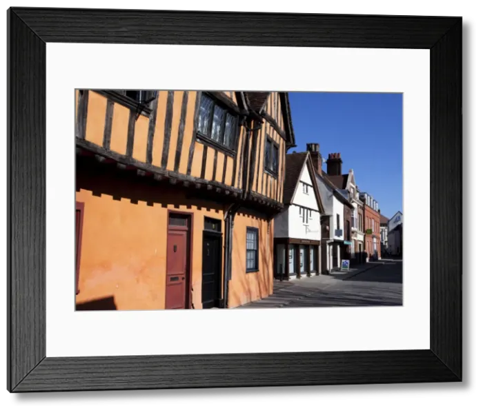 Framed Print : Half timbered buildings on Silent Street, Ipswich, Suffolk, England, United Kingdom, Europe Framed Print : Half timbered buildings on Silent Street, Ipswich, Suffolk, England, United Kingdom, Europe