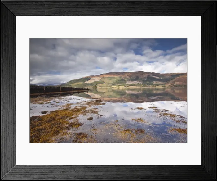 Framed Print : The surrounding countryside and hills are reflected in Loch Leven, Argyll and Bute, Scotland, United Kingdom, Europe Framed Print : The surrounding countryside and hills are reflected in Loch Leven, Argyll and Bute, Scotland, United Kingdom, Europe