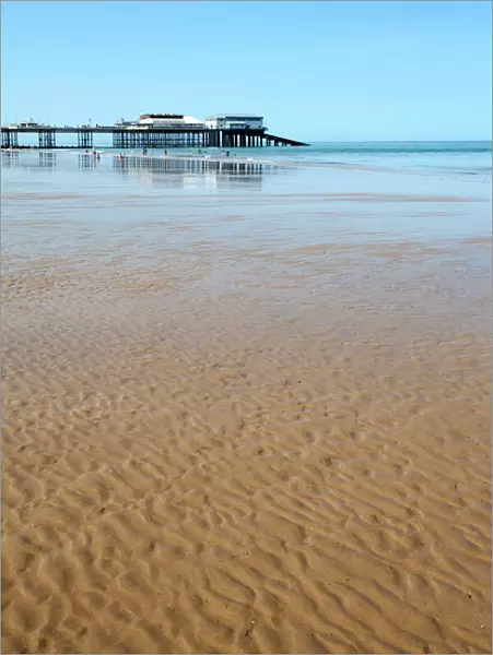 Sand ripples at Cromer Pier, Cromer, Norfolk, England, United Kingdom, Europe