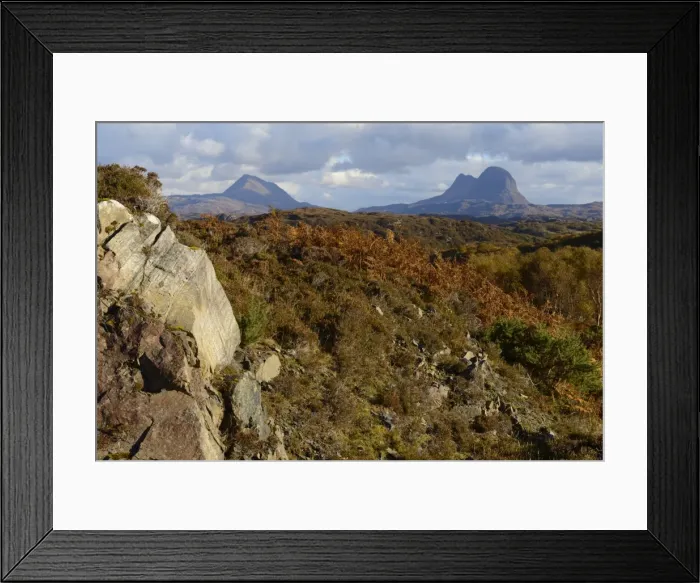 Framed Print : Mount Suilven and Canisp, Assynt, Highlands, Scotland, United Kingdom, Europe Framed Print : Mount Suilven and Canisp, Assynt, Highlands, Scotland, United Kingdom, Europe
