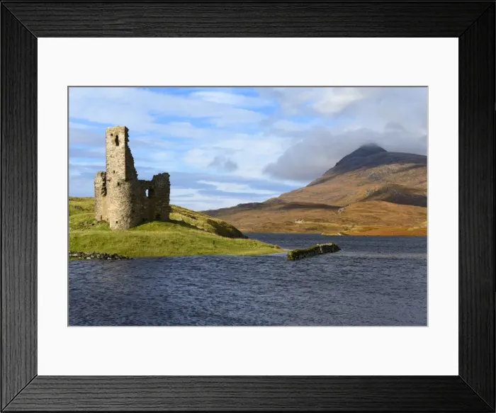 Framed Print : Ardvreck Castle and Loch Assynt, Sutherland, North West Highlands, Scotland, United Kingdom, Europe Framed Print : Ardvreck Castle and Loch Assynt, Sutherland, North West Highlands, Scotland, United Kingdom, Europe