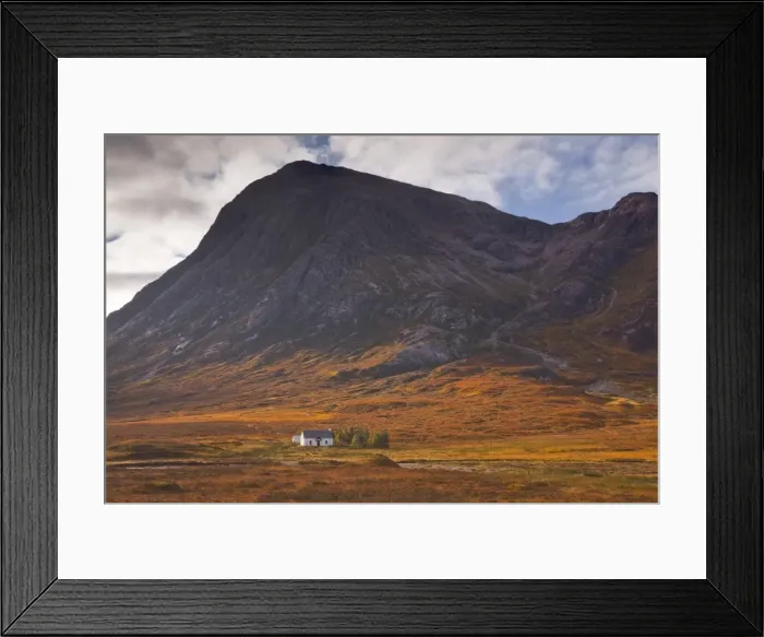 Framed Print : Lagangarbh cottage below Stob Dearg in Glen Coe, Scotland, United Kingdom, Europe Framed Print : Lagangarbh cottage below Stob Dearg in Glen Coe, Scotland, United Kingdom, Europe