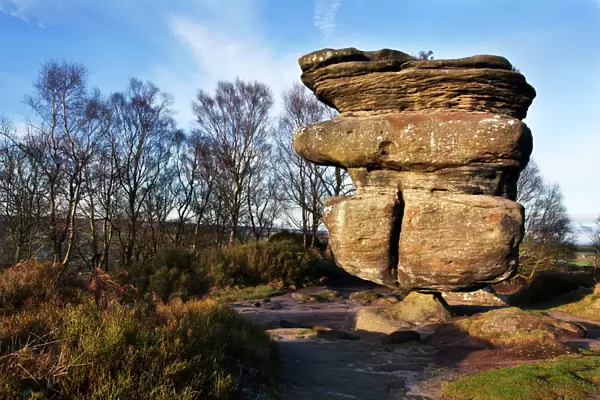 Idol Rock at Brimham Rocks near Summerbridge in Nidderdale, North Yorkshire, Yorkshire, England, United Kingdom, Europe