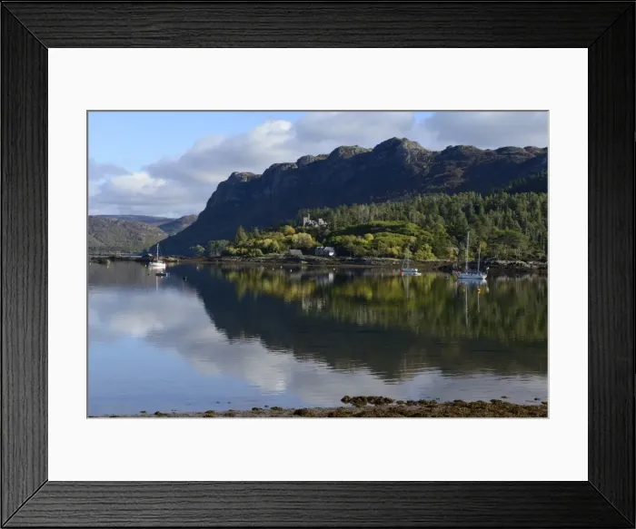 Framed Print : View of Loch Carron from Plockton village, Highlands, Scotland, United Kingdom, Europe Framed Print : View of Loch Carron from Plockton village, Highlands, Scotland, United Kingdom, Europe